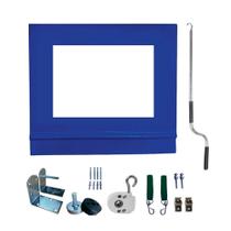 Toldo Cortina Azul c/ visor - 2,70m x 1,50m - kit completo