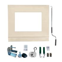 Toldo Cortina Bege c/ visor - 1,50m x 1,50m - kit completo Toldo Cortina Bege c/ visor - 1,50m x 1,50m - kit completo