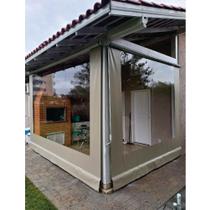 Toldo Cortina Bege c/ visor - 2,80m x 1,60m - kit completo