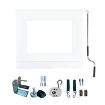 Toldo Cortina Branco c/ visor - 2,70m x 2,40m - kit completo