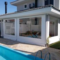 Toldo Cortina Branco c/ visor - 2,90m x 2,20m - kit completo