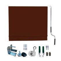 Toldo Cortina Marrom - 1,80m x 3,20m - kit completo