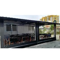 Toldo Cortina Preto c/ visor - 1,60m x 3,00m - kit completo