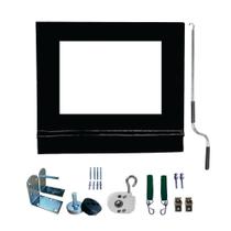 Toldo Cortina Preto c/ visor - 2,00m x 2,30m - kit completo Toldo Cortina Preto c/ visor - 2,00m x 2,30m - kit completo