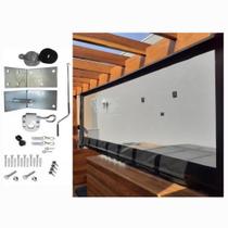 Toldo Cortina Retrátil completo Medidas: 2,50m x 2,60m Alta Resistência Cor Preto