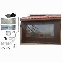 Toldo Cortina Retrátil completo Medidas: 2m x 2,60m Alta Resistência Cor Marrom Café Toldo Cortina Retrátil completo Medidas: 2m x 2,60m Alta Resistência Cor Marrom Café