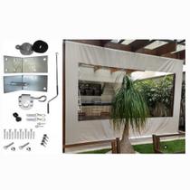 Toldo Cortina Retrátil completo Medidas: 3m x 2,60m Alta Resistência Cor Bege Toldo Cortina Retrátil completo Medidas: 3m x 2,60m Alta Resistência Cor Bege