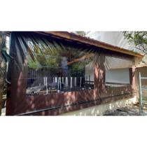 Toldo Cortina Retrátil completo: Várias Medidas - Tubos em Alumínio Cor Marrom Café