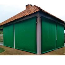 Toldo Cortina Verde - 3,90m x 2,20m - kit completo