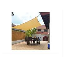 Toldo de lona Shade 3x3x3m, anti-UV, triangular, bege