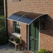 Toldo de Policarbonato Plug Lar 1m x 70cm Cinza e Fumê Proteção Moderna e Modular