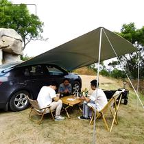 Toldo Lateral Impermeável Para SUV Com Postes, Cordas, Estacas E Âncora De Sucção Para Tenda De