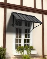 Toldo metálico GDPFN 104 x 61 cm com ângulo ajustável, preto