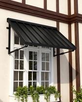 Toldo metálico GDPFN 137 x 61 cm com ângulo ajustável preto