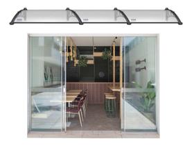 Toldo Policarbonato 3,60mX62cm Porta Janela Varanda Cristal