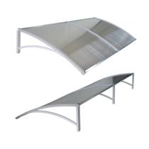 Toldo Policarbonato Branco com Mão Francesa com Tela Transparente para Ambientes Externos