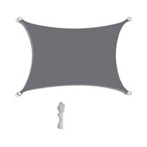 Toldo Retangular Impermeável Bege Com 95% De Proteção UV Para Pátio, Jardim, Quintal E Piscina