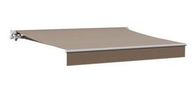 Toldo Retrátil Manual Aço E Poliéster Marrom 3x2m - Deluxe