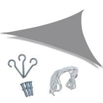 Toldo Sombreamento C/ Proteção Uv Cinza 3,6Mt +Kit Instalação