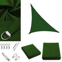 Toldo Sombreamento Vela Cobertura Triangulo Sombralux Verde +Kit De Instalação