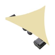 Toldo Triangular Bege Impermeável Para Varanda E Pátio