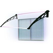 Toldo Versátil 80x60cm Braço Preto com Chapa Cristal