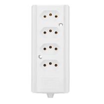 Tom Barra Quadrada Branca 2P+T 10A/20A Interneed