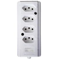 Tom Barra Quadrada Branca 2P+T 10A Interneed Tom Barra Quadrada Branca 2P+T 10A Interneed