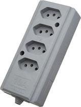 Tom Barra Quadrado Cinza 2P+T 10A Interneed Tom Barra Quadrado Cinza 2P+T 10A Interneed