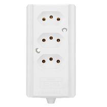 Tom Barra Tripla Branco 2P+T 10A/20A Interneed Tom Barra Tripla Branco 2P+T 10A/20A Interneed
