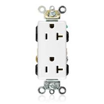 Tomacorriente Dúplex Leviton 20A 125V Decora Plus 16362-W Blanco