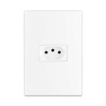 Tomada 02p +t + suporte + placa 20 amperes - cs - 250v plastico isolante