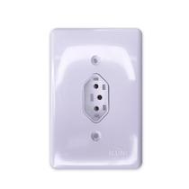 tomada 10A 2P+T de embutir 4x2 Ilumi 2 pino + Terra 10A 250V