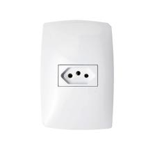 Tomada 10A Com Linha Home Placa Horizontal Branca - B.lux Tomada 10A Com Linha Home Placa Horizontal Branca - B.lux