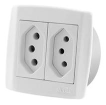 Tomada 10A E 20A Dupla Móveis Ilumi Slim Branca Nbr 14136 Tomada 10A E 20A Dupla Móveis Ilumi Slim Branca Nbr 14136