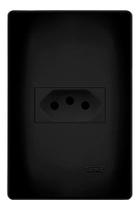 Tomada 10a Fame 2p+t 4x2 Habitat Black Preta Ref.4052