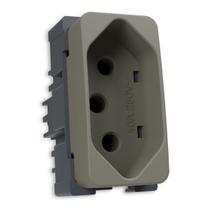 Tomada 10A Três Pinos MarGirius B3 Argila