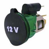 Tomada 12v carregador com gravacao 12 volts adaptador carregamento celular