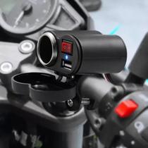Tomada 12V USB Moto Compacta Entrega Relâmpago