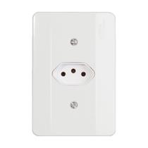 Tomada 2 Pinos+Terra 10A Com Placa Mec-Tronic - Mectronic