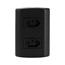 Tomada 2 saídas 2P+T 10A 250V com placa 4x2 Matiz Pluzie