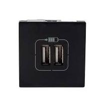 Tomada 2 USB Pial Legrand 2400mA Preta 2 Módulos 615089PT