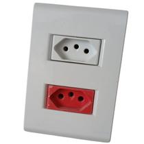 Tomada 20A 220v e 10A 110V Liz Tramontina 2P+T placa 4x2 branca