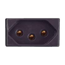 Tomada 20A 2P+T Grafite Tramontina - Sistema Modular 250V