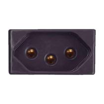 Tomada 20a 2p+t Grafite Tramontina - Sistema Modular 250v