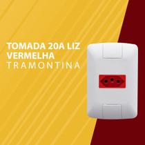 Tomada 20a liz vermelha tramontina Tomada 20a liz vermelha tramontina