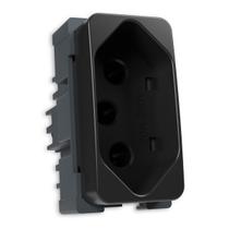 Tomada 20A três pinos MarGirius B3 Preto