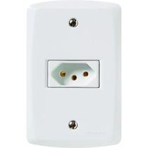 Tomada 2P+T 10 a 250 V Lux2 Branco 77622 com Sistema Modular Tramontina