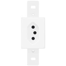 Tomada 2p+t 10a 250 Volts Blanc - 1335 - Fame Tomada Padrao Blanc 2p+t 10a 1335 Fame