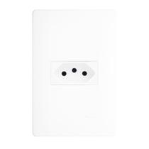 Tomada 2p+t 10a 250 Volts Habitat - 2097 - Fame Tomada 10a C-placa Habit 2097 Fame